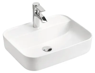 Produktbild von Keramik Waschtisch Waschbecken Aufsatzwaschtisch Weiß Waschbecken Waschtisch Bad