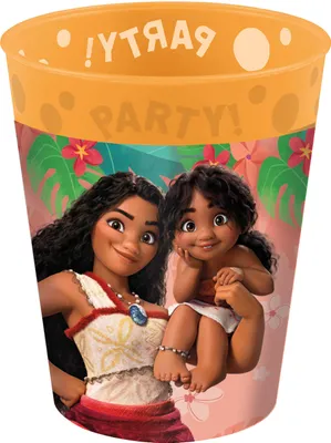 Wiederverwendbare Becher 250 ml, 4 St., Moana-Motiv, bruchfest