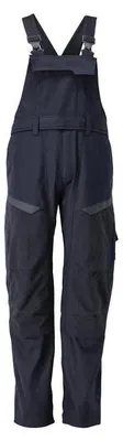 Produktbild von MASCOT® Latzhose, Knietaschen, Stretch-Einsätze Multisafe Größe 82C66, schwarzblau/hi-vis gelb | Packung (1 Stück)