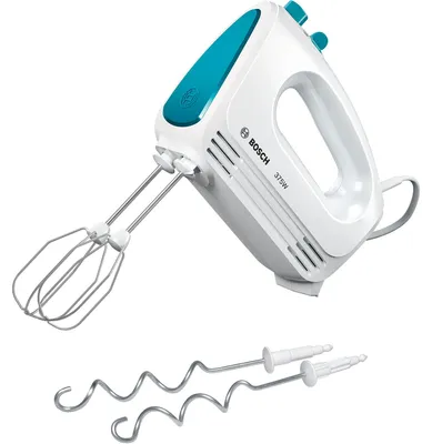 Produktbild von Bosch Handrührgerät, 2 Rührbesen, 2 Knethaken, Edelstahl, spülmaschinenfest, 4 S