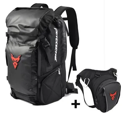Productafbeelding van CarryQuest® - Rugzak voor motorfietsen, 48 liter, waterdicht, Oxford rood