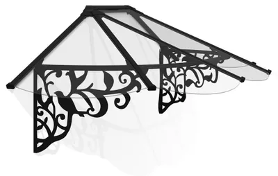 Produktbild von Palram - Canopia Vordach Lily XL 2130 schwarz 88x217 cm