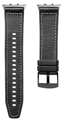 Obrázok produktu pre Pre Honor Watch 5 Vysokokvalitná prémiová kožená hybridná silikónová náhradná kapela na ruku Black