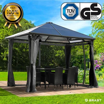 Zdjęcie produktu dla Aluminiowa altana ogrodowa SUMMERDREAM 3x3 m, szara
