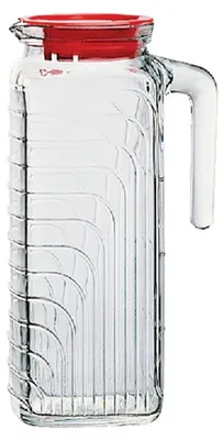 Obrázek produktu pro Skleněná chladicí nádoba s víčkem - 1,2 litru - Odolná proti myčce a mikrovlnce - 8 x 22,9 cm