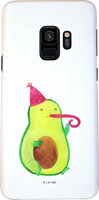 Produktbild von Mr. & Mrs. Panda Samsung Galaxy S9 Handyhülle Avocado Feier - Weiß - Geschenk, Handy Schutzhülle, Party, Geburtstag, Tröte, Hülle, Case, Gute Laune, Cover