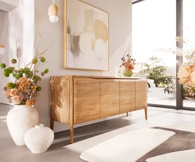 Produktbild von DELIFE Sideboard Simcha 175 cm Akazie Natur 4 Türen