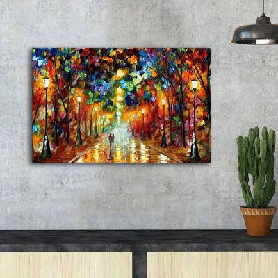 Produktbild von Wallity, FAMOUSART, 45 x 70 cm, Dekorative Leinwandmalerei, Mehrfarbig, 100% Wildleder -Leinwand