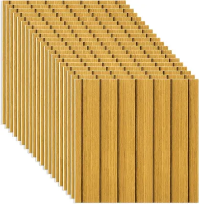 Imagen del producto de Paneles de vinilo autoadhesivos, con aspecto de madera, de 30 x 30 cm, paquete de 20 unidades, para decoración de paredes