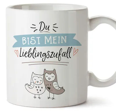 Keramikbecher mit Liebesspruch, 350 ml, spülmaschinenfest