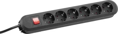 Immagine prodotto di Prese multiple Bachmann SMART a 6 prese, nero, 3,0 m, con interruttore