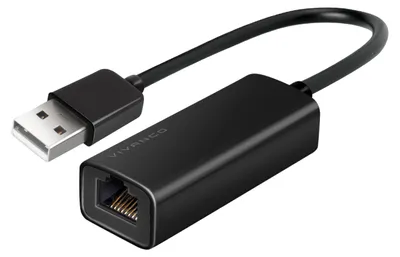 Produktbild von VIVanco™Kompakter USB-A LAN-Adapter 0,10 m