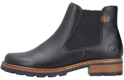 Image de Chaussures de randonnée pour femmes Rieker, bottes, couleur noire, style décontracté