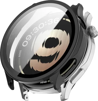 Obrázek produktu pro Pro OPPO Watch S Plastové ochranné pouzdro s plným krytím + tvrzené sklo 9H Černá