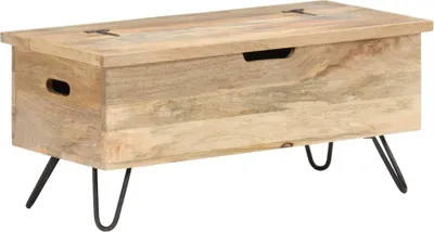 Zdjęcie produktu dla Skrzynia, 90x40x45 cm, lite drewno mango