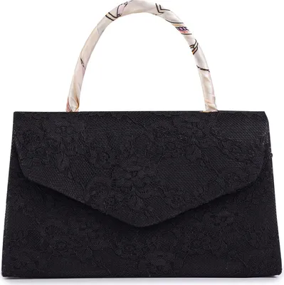 Produktbild von Schwarz Damen Mini-Spitzen Handtasche, Abendtasche, Kupplung für Party