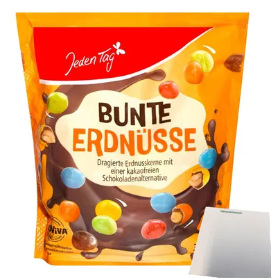 Produktbild von Jeden Tag Bunte Erdnüsse ChoViva (300g Beutel) + usy Block