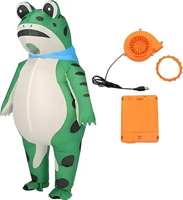 Produktbild von Aufblasbare Schaufensterpuppe im Froschkostüm, die ein Bühnenkostüm trägt Kinder (120–140 cm)