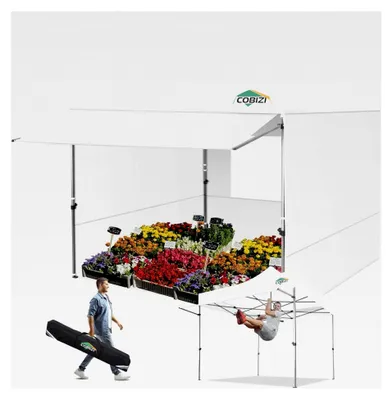 Produktbild von Pavillon 3x3 Wasserdicht Stabil Winterfest Faltpavillon mit Seitenwänden UV-Schutz, Weiß
