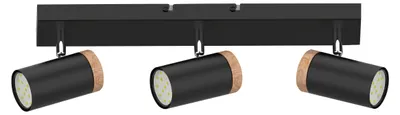 Zdjęcie produktu dla Lampa sufitowa regulowane reflektorki Lagos czarna 3xGU10x15W metal wym:13,5x48x10,5cm IP20 Candellux