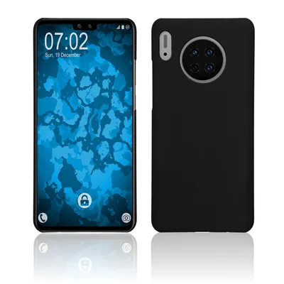 Produktbild von PhoneNatic Case kompatibel mit Huawei Mate 30 - Hülle schwarz gummiert Hard-case Cover