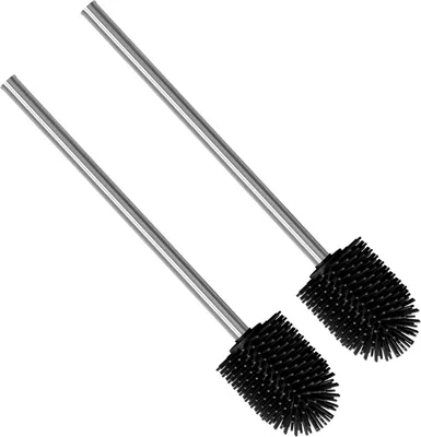 Obrázok produktu pre Sada toaletných kefiek 2 kusy, priemer 7,5 cm, nerezová rukoväť, do kúpeľne