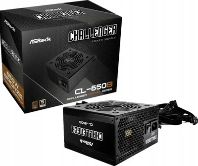 Obrázek produktu pro Asrock PRO-650B, 650 W, 100 - 240 V, 50/60 Hz, 10 - 5 A, 54,1 A, Nadproud, Zkrat, Přepětí, Podpětí, Přehřívání, Nadměrná zátěž