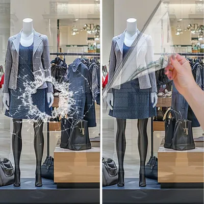 Produktbild von DIMEXACT - DIMEXACT Sicherheitsfolie Einbruch-, Splitter- und Graffitischutz für Fenster, Farblos - 240 My, Breite 1,52 m, Rolle -152 cm x 10 m - en Rouleau