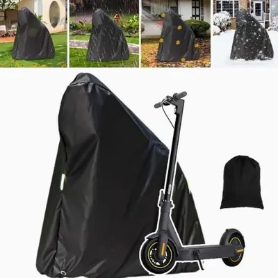 Produktbild von E-Scooter Abdeckung 163x76x138cm, wasserdichte Schutzhülle aus 420D Oxford-Gewebe, UV-beständig und wetterfest, Outdoor Schutzplane für Elektroroller