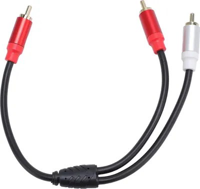 Obrázok produktu pre Konektor na zvukový kábel 11,8 palca 1 2 Subwoofer rozbočovač Stereo Y pre DVD-TV HDTV VCR CD prehrávač