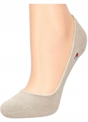 Zdjęcie produktu dla SKARPETY DAMSKIE TOMMY HILFIGER 343025001 BEŻOWE 2 PACK - Socks: 35-38