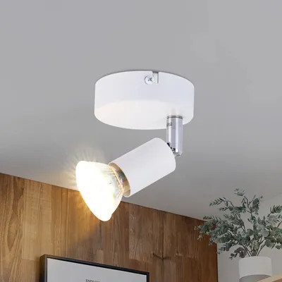 Produktbild von ZMH LED Deckenlampe 1 Flammig Weiß -  Deckenleuchte GU10 Warmweiß Wandlampe Spots Modern Deckenstrahler  für Schlafzimmer Badezimmer Küche Flur Büro