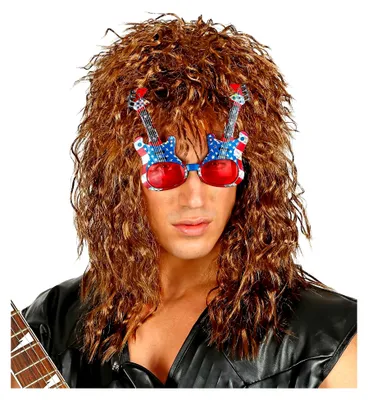 Produktbild von Brille mit Gitarren, Kostümzubehör, Accessoire für Karneval und Mottopartys