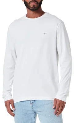Produktbild von Gant Herren REG Shield LS T-Shirt, Eggshell, Standard – Größe 3XL