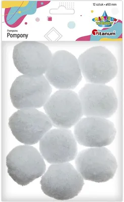 Image de Pompons blancs 50mm 12pcs Titanum