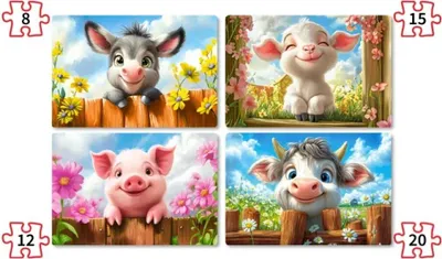 Immagine prodotto di Puzzle 4in1. Bellissimi animali