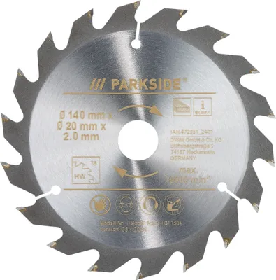 Produktbild von PARKSIDE® Kreissägeblätter 140 mm Holz (18 Zähne)