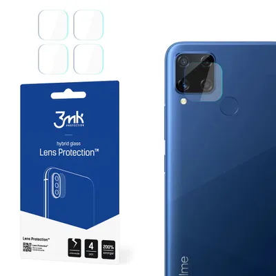 Produktbild von 3mk Hybridglas Lens Protection für Realme C15 Kamera Objektiv Kameralinse 0,16mm 6H (4 Stück)