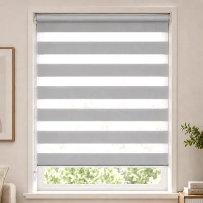 Produktbild von VOUNOT® Doppelrollo klemmfix ohne Bohren, Duo Rollo Klemmrollo für Fenster und Tür, 100x150 cm, Grau