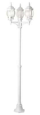 Produktbild von BRILLIANT Außenstandleuchte Istria | Outdoorleuchte | Aluminium/Glas | weiß | 3-flammig | IP23 | regengeschützt | 3x E27 max. 60 W