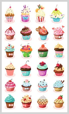 Obrázek produktu pro Samolepka mini cupcakes 8x14 cm