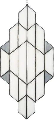 Produktbild von LumiLamp 5LL-6120 Tiffany-Fensterbild 23x1x50 cm Weiß-Grau