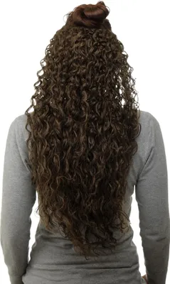 Produktbild von WIG ME UP Haarteil Halbperücke 7 Clips Locken Mittelbraun H9311-8