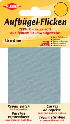 Zdjęcie produktu dla KLEIBER Zephir łatki naprasowywane 300 x 60 mm jasnoszare