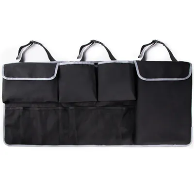 Produktbild von Kofferraumtaschen, Kofferraum Organizer Auto, Oxford-Gewebe, Kofferraum Aufbewahrungstasche, Auto-Organizer, für die meisten Automodelle, Schwarz