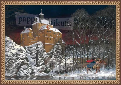 Produktbild von Mini-Adventskalender Schneewittchen vor Burg Kriebstein Papier