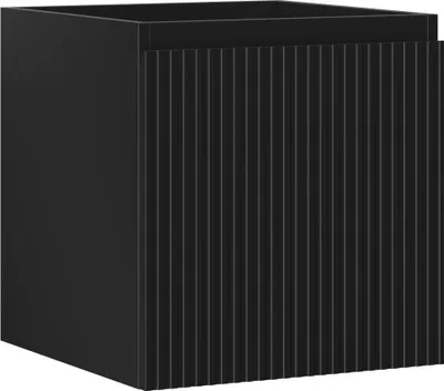 Obrázok produktu pre Mexen Rivel kúpeľňová skrinka pod umývadlo 45 cm, 1 zásuvka, rebrovaná, čierna matná - 91A20-04547-1-BF71