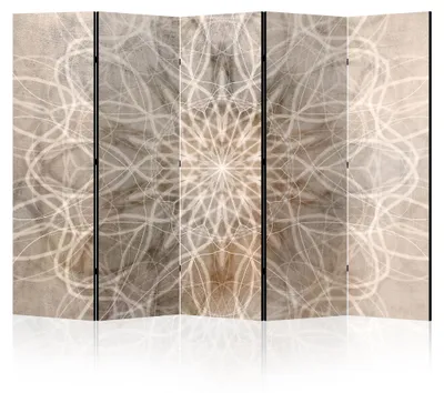 Zdjęcie produktu dla LUMASOUL Parawan dwustronny, parawan dzielący pomieszczenie, motyw boho, 225 x 172 cm