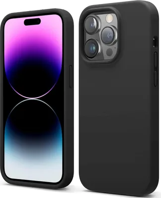 Zdjęcie produktu dla Etui na telefon komórkowy Apple iPhone 14 Pro silikonowe etui ochronne na telefon komórkowy, czarne