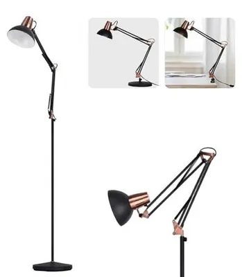 Zdjęcie produktu dla Lampa stojąca LED retro metalowa regulowana do czytania biuro